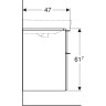 Тумба для комплекта GEBERIT SMYLE SQUARE 500,355.JR.1 118 см пекан